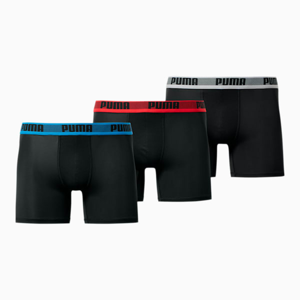 Men's Training Boxer Briefs [3 Pack], RED / BLACK, extralarge